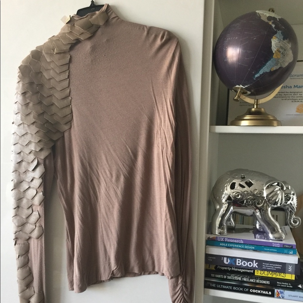 Layered Leather Shirt